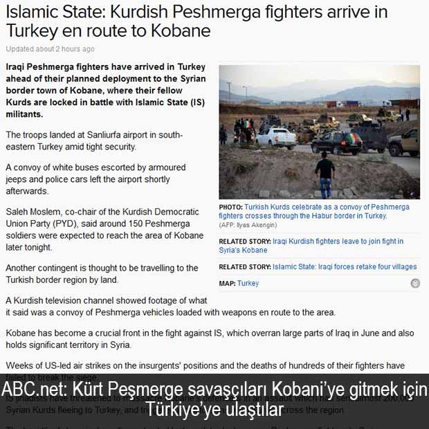 Peşmerge'nin Kobani Yürüyüşü Dünya Basınında