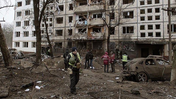 Rusya, Ukrayna'nın başkenti Kiev'e 44 gün sonra hava saldırısı düzenledi