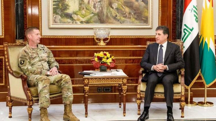 Neçirvan Barzani, Uluslararası Koalisyon Güçleri Komutanı Vaul’u kabul etti