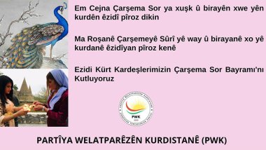 PWK: Ezidi Kürt Kardeşlerimizin Çarşema Sor Bayramı’nı Kutluyoruz