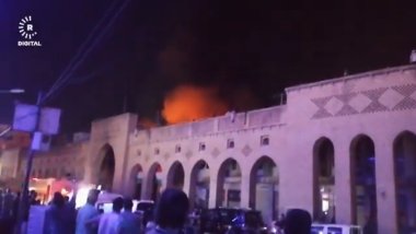 Erbil'deki Çarşısı'nda yangın