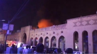 Erbil'deki Çarşısı'nda yangın