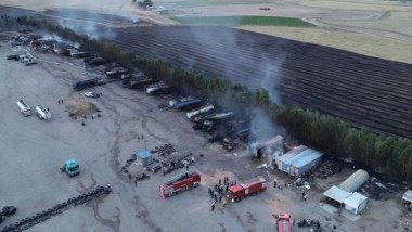 Erbil'de 21 tanker yandı