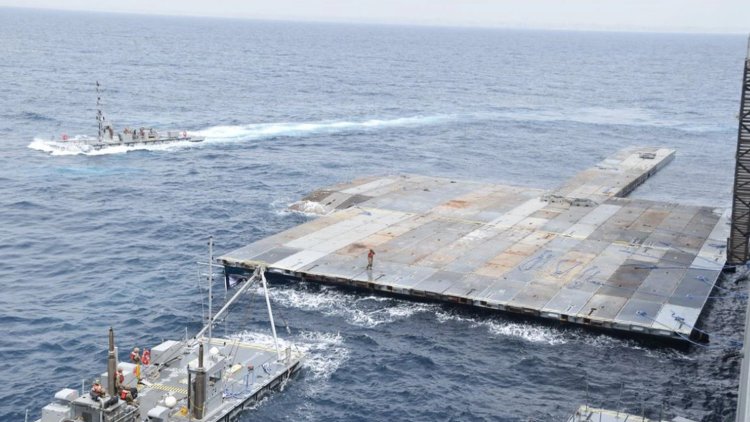 CENTCOM: Gazze sahiline yüzer iskele yeniden kuruldu