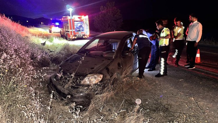 Adıyaman'da kontrolden çıkan otomobil şarampole devrildi: 1 ölü, 6 yaralı