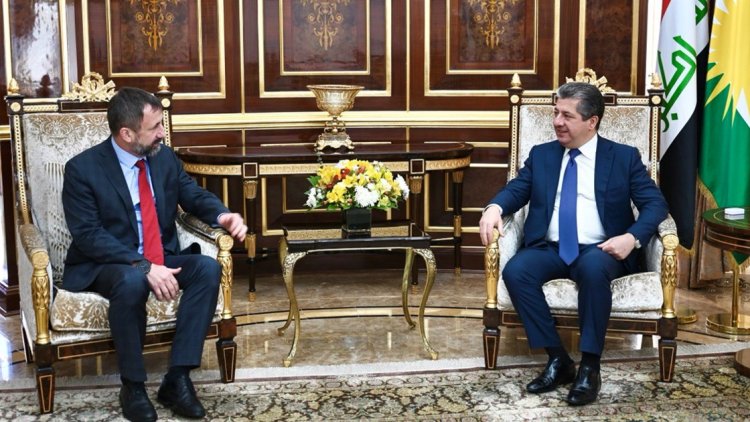 Mesrur ​​Barzani, Çek Cumhuriyeti'nin Irak Büyükelçisini kabul etti