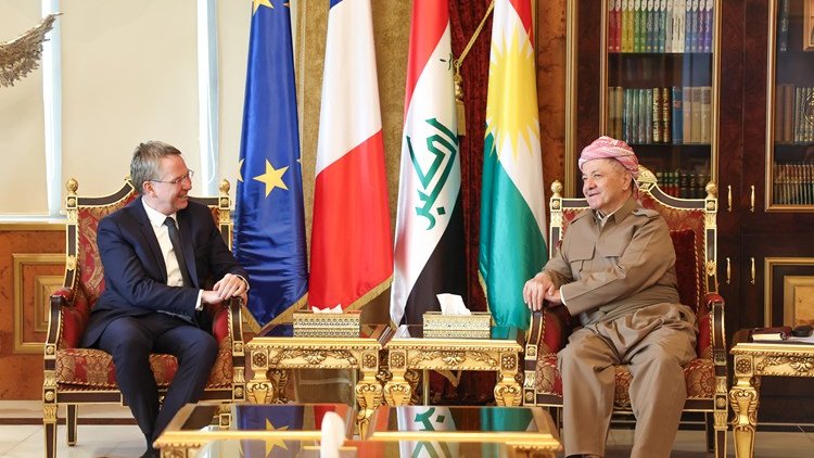 Serok Barzanî pêşwaziya Balyozê Fransayê dike