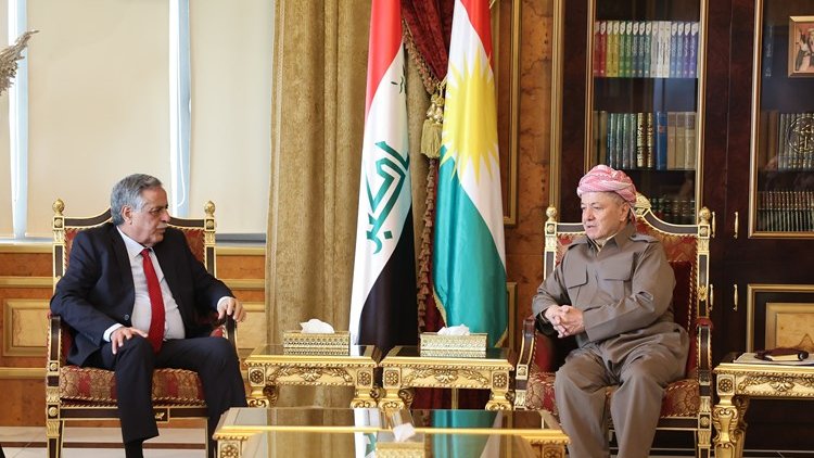 Serok Barzanî pêşwazî li şandeyekî Hevpeymaniya Yekgirtû ya Enbarê kir