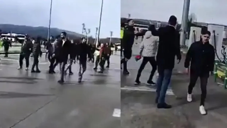 Fenerbahçe ile Amedspor taraftarları arasında kavga