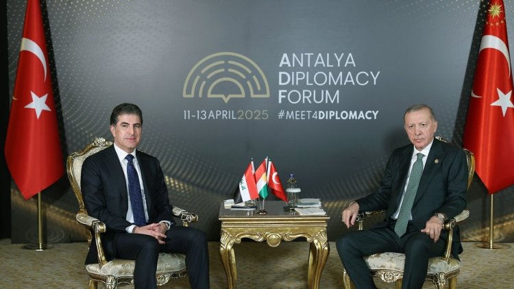 Neçirvan Barzani ile Erdoğan Antalya’da bir araya geldi
