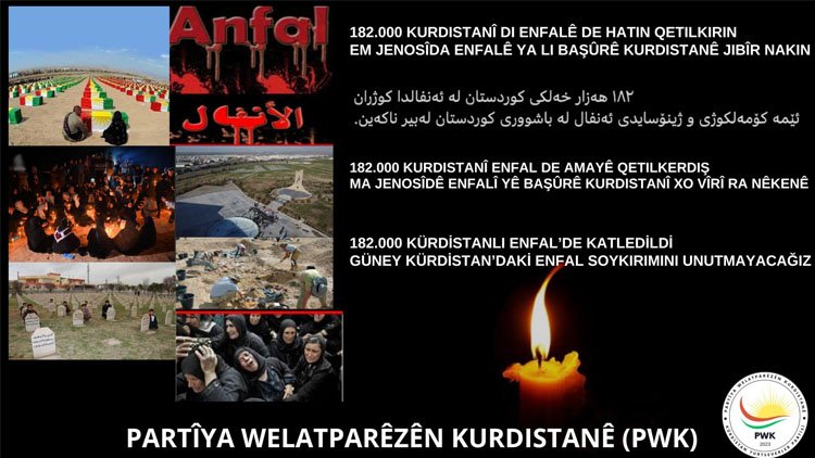 PWK: Em şehîdên Enfalê bi rêzdarî bi bîr tînin!
