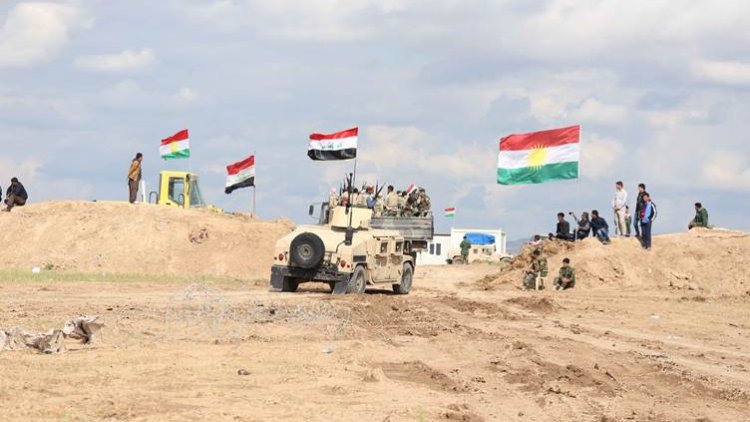 Kerkük'ün güneyine Kürt askerler sevk edildi Kerkük'ün güneyine Kürt askerler sevk edildi