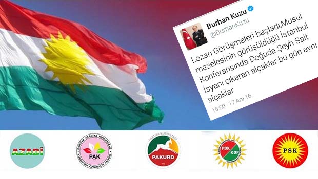 5 partiyên kurdî Şêwirmendê Erdogan şermezar kirin