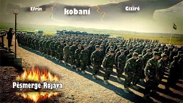 Pêşmergeyên Roj gihîştin ser sînorê Rojavayê Kurdistanê
