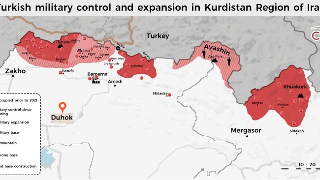 CPT: Tirkiyê dixwaze  bingehên serbazî li Herêma Kurdistanê saz bike