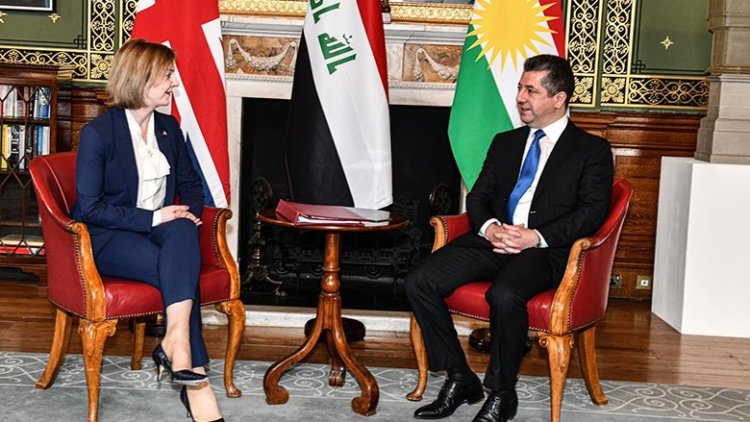 Liz Truss bo Mesrûr Barzanî: Em pabendî parastina asayiş û aramiya Herêma Kurdistanê ne