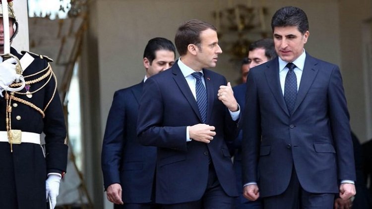 Nêçîrvan Barzanî û Emmanuel Macron îro li Parîsê dicivin