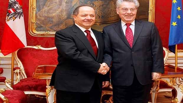 Başkan Barzani Viyana’da Cumhurbaşkanı Fischer ile görüştü