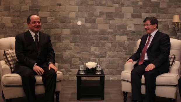 Barzani Davos'ta Davutoğlu ile görüştü