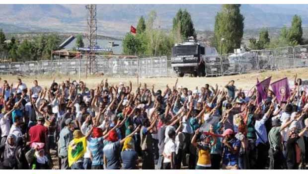 BDP'liler Hüda-par Lice eylemini protesto etti