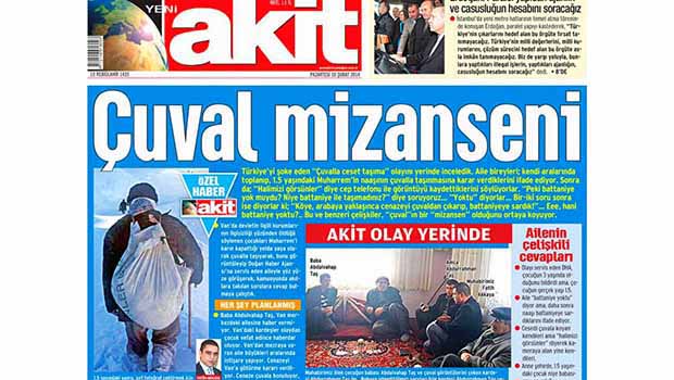 Akit Gazetesinden Korkunç Manşet!