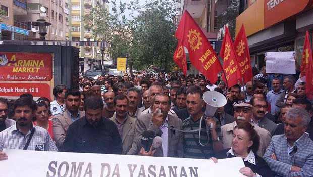 Diyarbakır'da Soma için eylemler yapıldı
