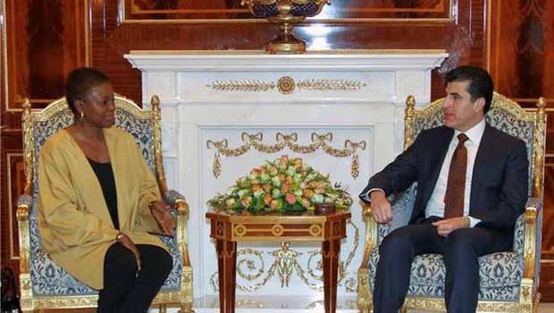 BM Acil Durumlar Koordinatörü Amos, Başbakan Barzani ile görüştü.