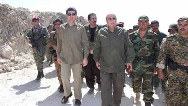 Başbakan Barzani, cepheleri ziyaret ederek, Peşmergeye moral verdi.