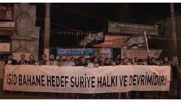 Taksim'de IŞİD operasyonu protestosu