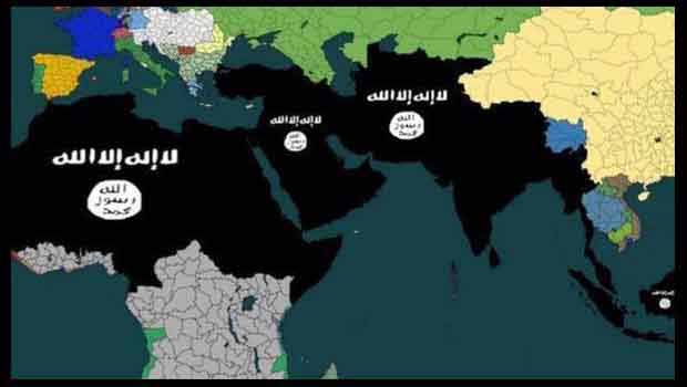 IŞİD’in hilafet haritası