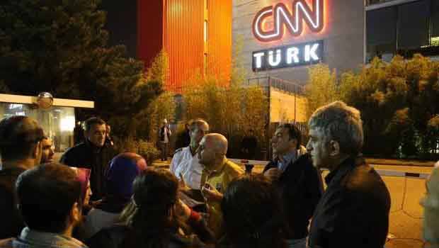 CNN Türk binası önünde Kobanê protestosu