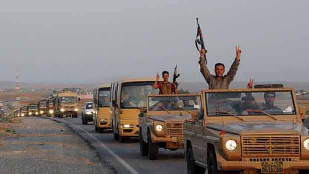 Kobani'ye gidecek Peşmerge konvoyu yola çıktı