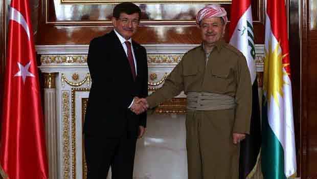  Davutoğlu Mesud Barzani ile bir araya geldi 