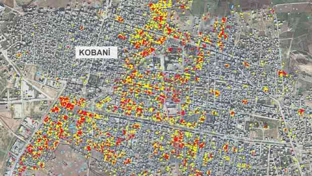 BM'den Kobani'de hasar tespiti