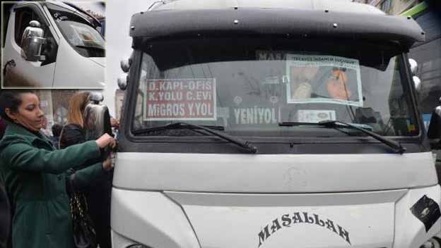 Diyarbakır’daki minibüslere siyah kurdele 
