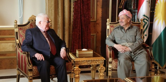 Başkan Barzani, Irak Cumhurbaşkanı Masum ile görüştü