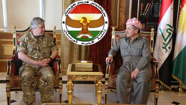 Başkan Barzani, İngiltere Genelkurmay Başkanı Sir David Richards'ı kabul etti.