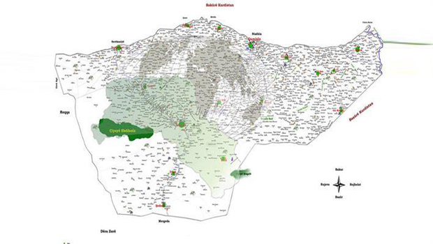 Rojava Kürdistan'ı haritası hazırlanıyor