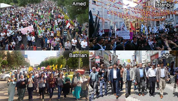 Kuzey Kürdistan kentleri ve İstanbul'da Kobanê protestosu