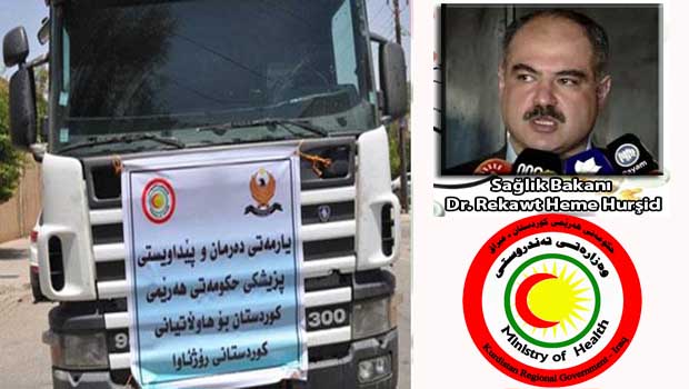 Kürdistan Bölgesinden Kobanê'ye 30 Ton Tibbi Yardım