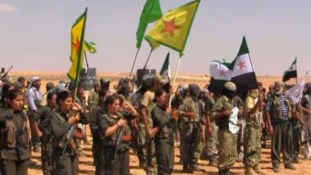 Burkan El-Fırat Kobane'de talana karışan güçlerini çekecek