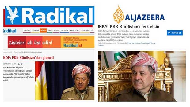 El Cezire ve Radikal'in Barzani yalanı