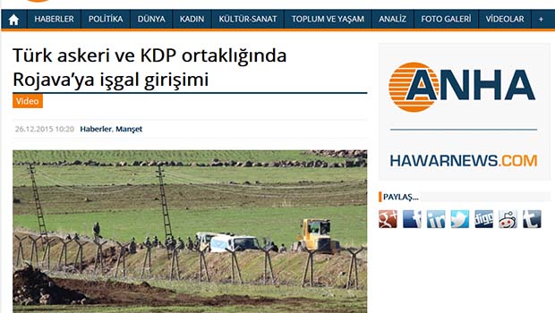 ANHA, Türk askerinin Rojava'da konuşlanmasını PDK'ye bağladı