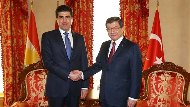 Başbakan Barzani, Davutoğlu ile Görüştü