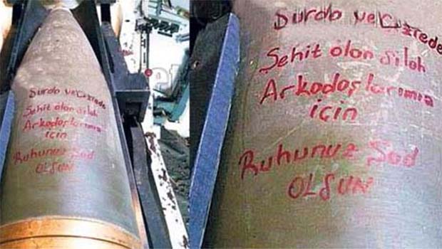 YPG'ye atılan mermilerde Sur ve Cizre mesajı
