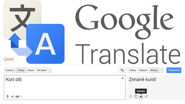 Google artık Kürtçe çevirecek