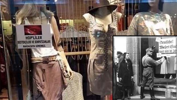 Giyim mağazasından nefret yazısı: HDP'liler giremez