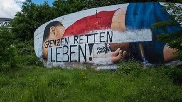 Alan Kurdi grafitisine çirkin saldırı
