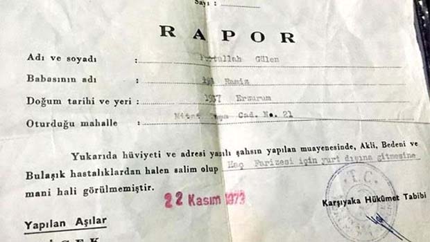 Bitlis'te Gülen'in 43 yıllık raporunu saklayan polis gözaltında