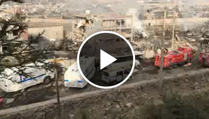 Cizre'deki patlamadan ilk görüntüler